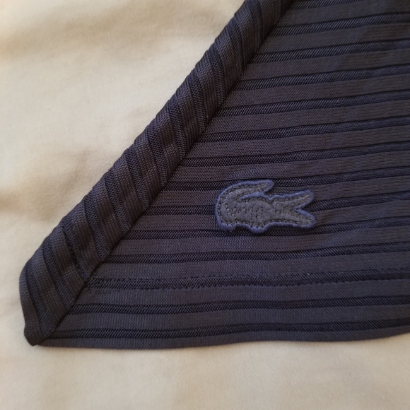 Lacoste sleeveless ribbed top in navy, sz 34 (XS) - Picture 2 of 4